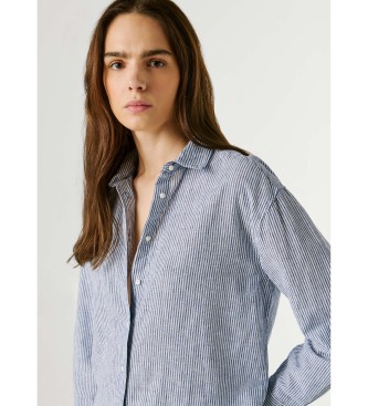 Pepe Jeans Striped relaxed fit shirt blue