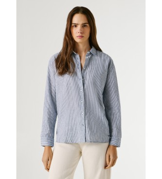 Pepe Jeans Striped relaxed fit shirt blue