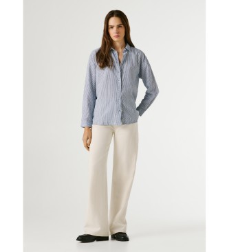 Pepe Jeans Striped relaxed fit shirt blue