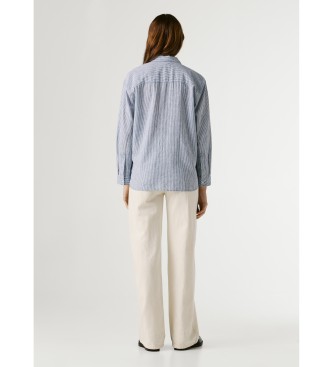 Pepe Jeans Striped relaxed fit shirt blue