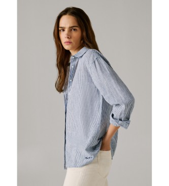Pepe Jeans Striped relaxed fit shirt blue