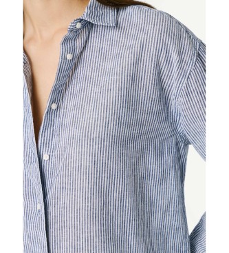 Pepe Jeans Striped relaxed fit shirt blue