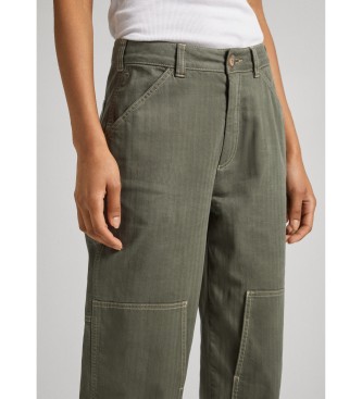 Pepe Jeans Zielone spodnie Betsy