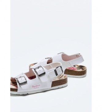 Pepe Jeans Sandals Bio Basic Buckles white