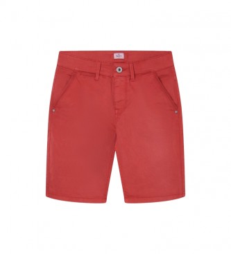 Pepe Jeans Spodenki Blueburn Shorts czerwone