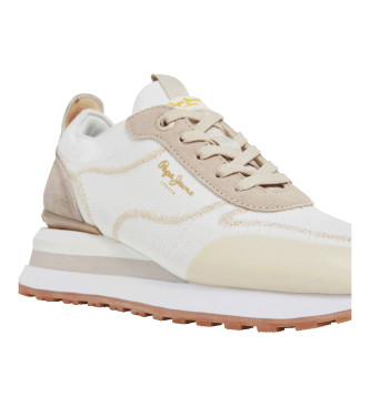 Pepe Jeans Blur Rind Leather Sneakers wit