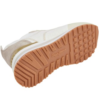 Pepe Jeans Sneakers in pelle bianca con crosta sfocata