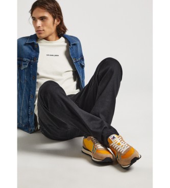 Pepe Jeans Brit Fun Leather Sneakers yellow