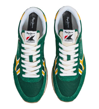 Pepe Jeans Brit Fun Leather Sneakers verde