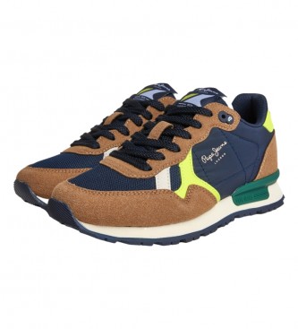 Pepe Jeans Brit Heritage braune Turnschuhe