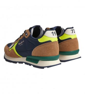 Pepe Jeans Bruine sportschoenen Brit Heritage