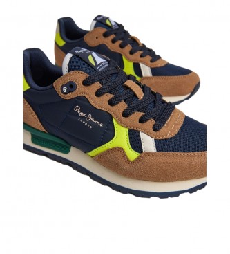 Pepe Jeans Brit Heritage braune Turnschuhe