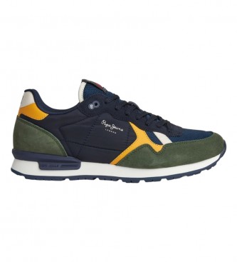 Pepe Jeans Skórzane buty Brit Heritage M navy