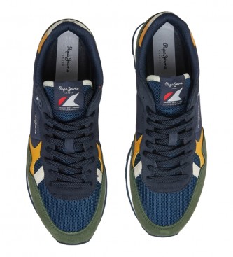 Pepe Jeans Brit Heritage M Lder Sneakers navy, grn