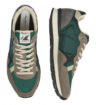 Pepe Jeans Zapatillas de Piel Brit Heritage M verde