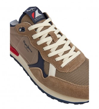 Pepe Jeans Brit Heritage M Leather Sneakers brown