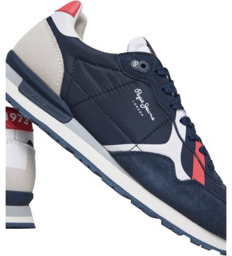 Pepe Jeans Brit Road Leather Sneakers navy