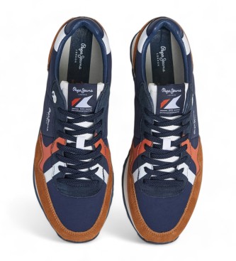 Pepe Jeans Brit Road Sneakers i lder brun