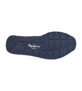 Pepe Jeans Brit Road Leder Turnschuhe braun