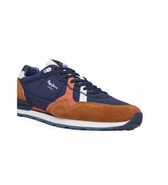 Pepe Jeans Scarpe da ginnastica in pelle Brit Road marroni