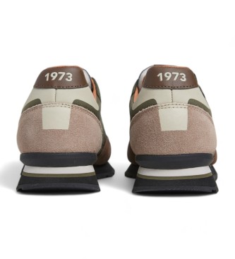 Pepe Jeans Chaussures en cuir vert Brit Road