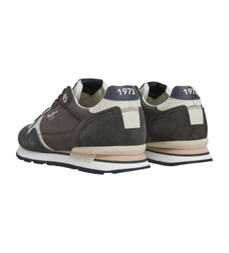 Pepe Jeans Brit Road M grey leather shoes