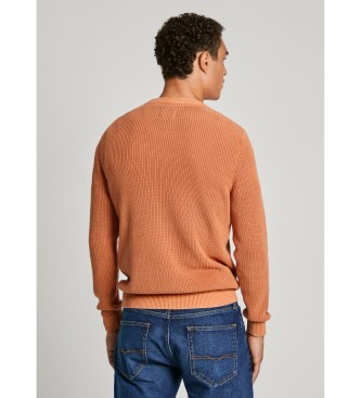 Pepe Jeans Sweter Cadogan pomarańczowy