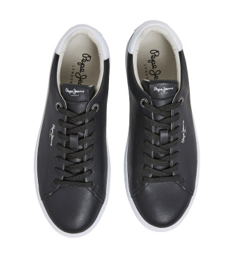 Pepe Jeans Skórzane buty sportowe Camden Basic czarne