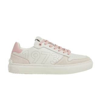 Pepe Jeans Camden Rise W Off-White Leather Sneakers