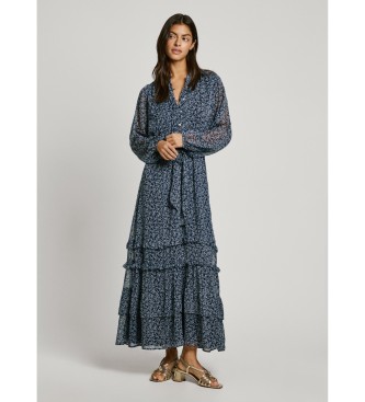 Pepe Jeans Camelia long dress navy