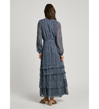 Pepe Jeans Camelia long dress navy