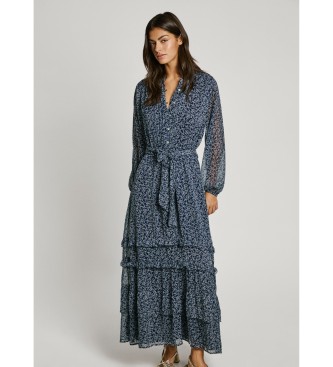 Pepe Jeans Vestido comprido Camelia azul-marinho