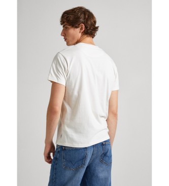 Pepe Jeans Majica Clement v bežno beli barvi