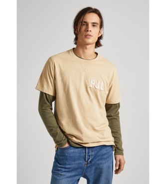 Pepe Jeans Koszulka Colden w kolorze beżowym