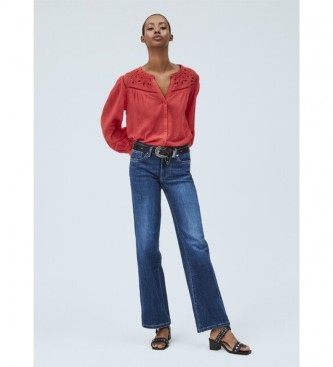 Pepe Jeans Blusa Carina rossa - Esdemarca Store moda, calzature e accessori  - migliori marche di scarpe e scarpe firmate