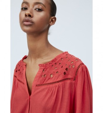 Pepe Jeans Blusa Carina rossa - Esdemarca Store moda, calzature e accessori  - migliori marche di scarpe e scarpe firmate