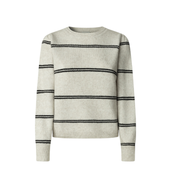 Pepe Jeans Carmela Stripe-jumper off-white