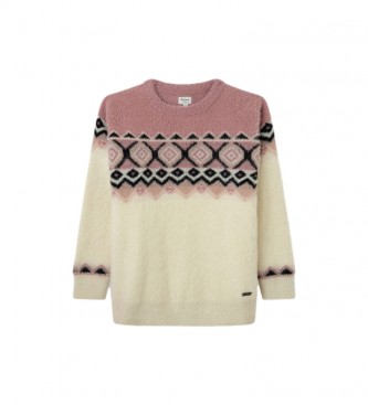 Pepe Jeans Beige, pink Ethnic Casandra sweater