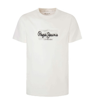 Pepe Jeans Kasteel T-shirt gebroken wit