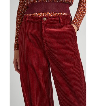 Pepe Jeans Maroon Cecilia trousers