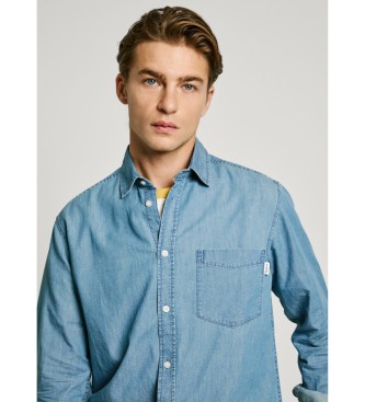 Pepe Jeans Chemise slim classique bleu