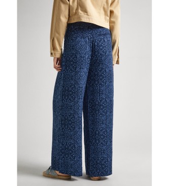 Pepe Jeans Colette-bukser med navy-print