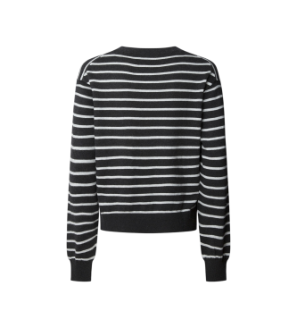 Pepe Jeans Camisola de riscas Coraline preta