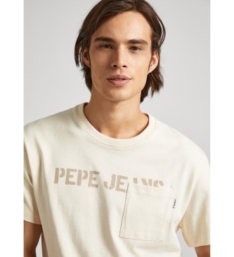 Pepe Jeans T-shirt Cosby w kolorze złamanej bieli