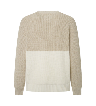 Pepe Jeans Pull Costello blanc, beige