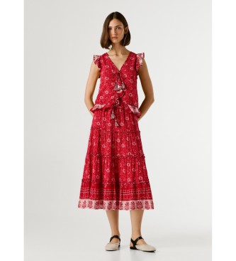 Pepe Jeans Top Crystal vermelho