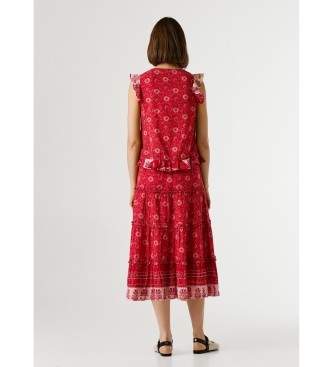 Pepe Jeans Top Crystal vermelho