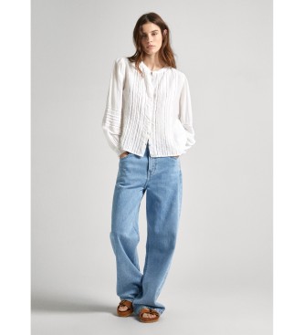 Pepe Jeans Vloeiende blouse Cristina wit