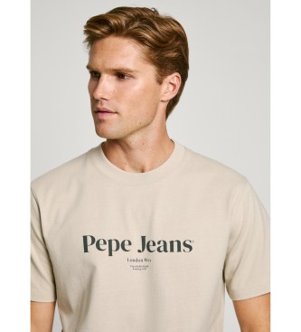 Pepe Jeans Beżowa koszulka Dale