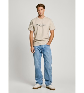 Pepe Jeans Beżowa koszulka Dale